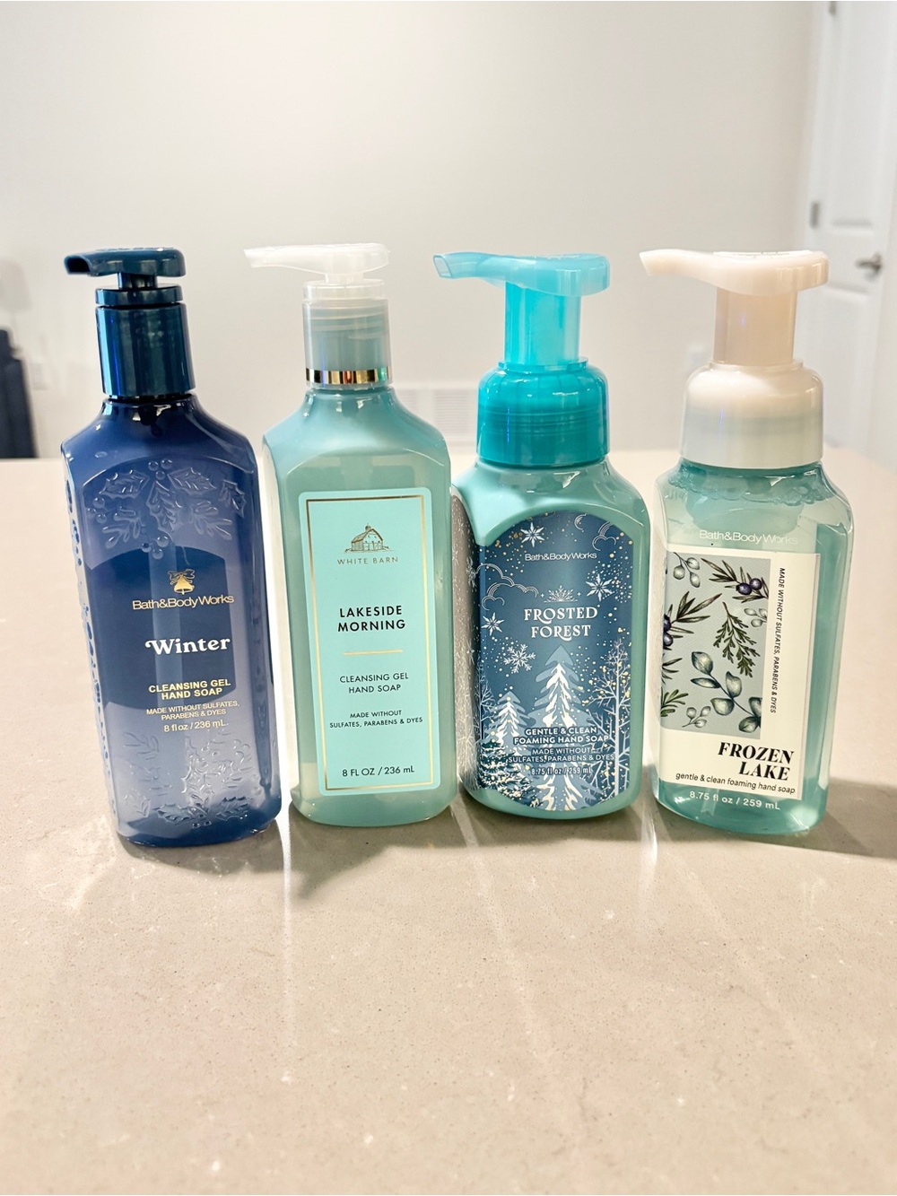 Bath & Body Works Winter Hand Soap Lot of 4 Winter Frozen Lake Bundle